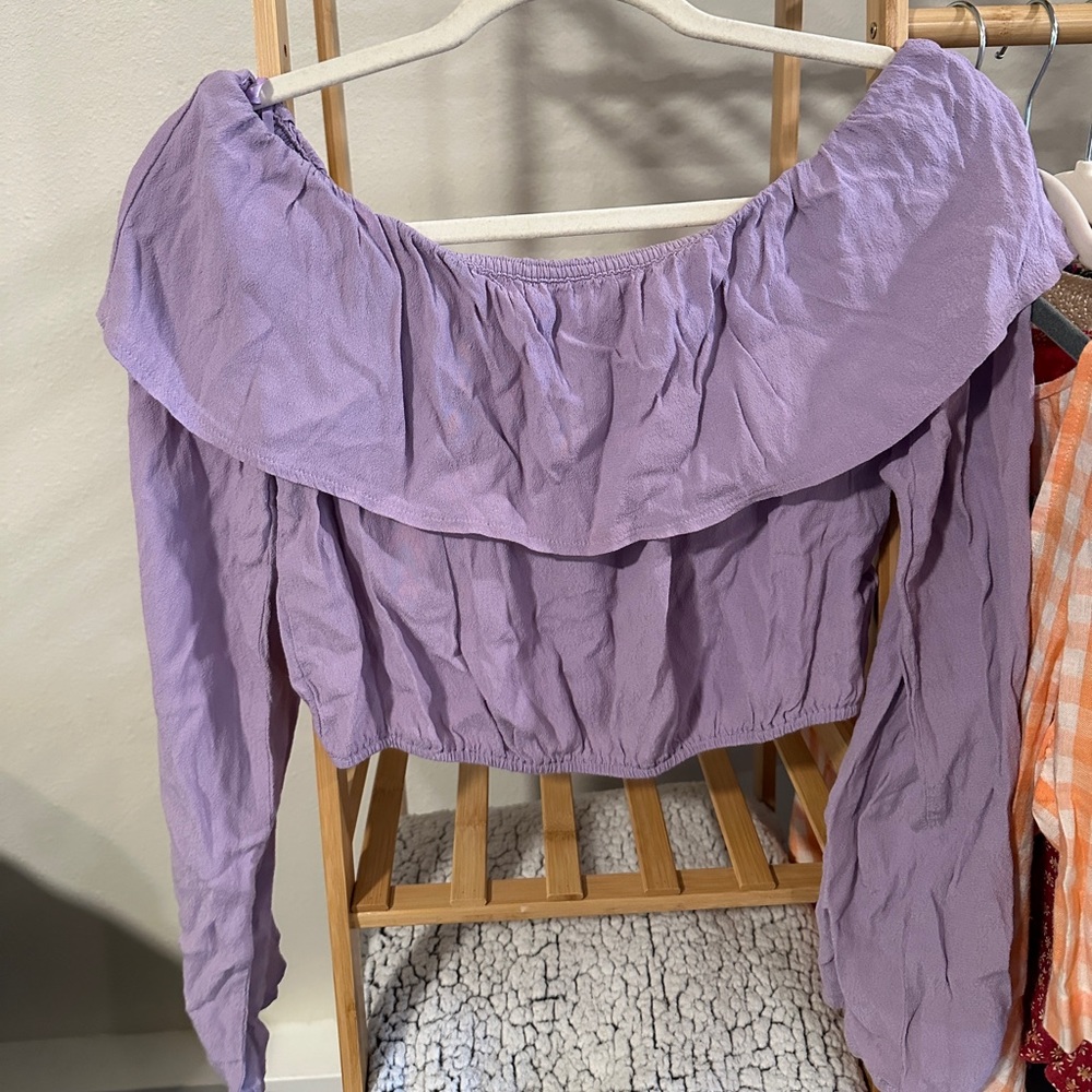 Urban Outfitters Shoulder Off Crop Top Size M